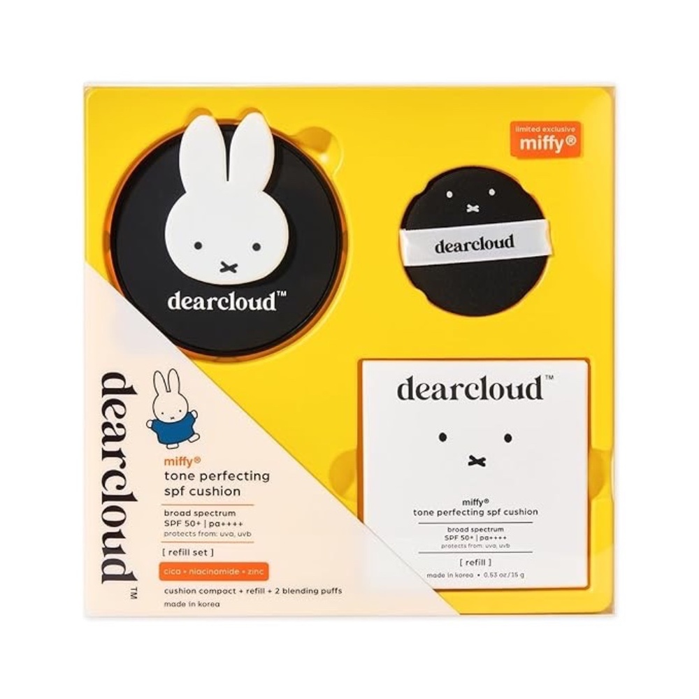 DearCloud Miffy Dear Sun Tone Perfecting SPF 50 Tinted Foundation Korean Skin